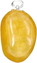 Pendentif pierre précieuse jaune calcite (taille)