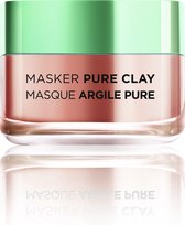 L'Oréal Paris Exfoliërend Pure Clay Gezichtsmasker - 50 ml - Verfijnt Poriën