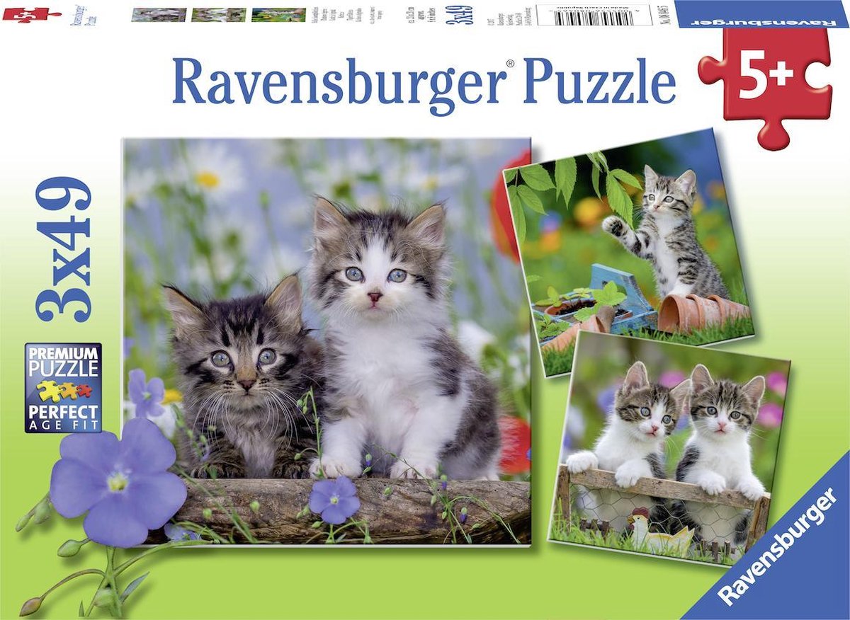 Ravensburger puzzel katten - 3 x 49 stukjes