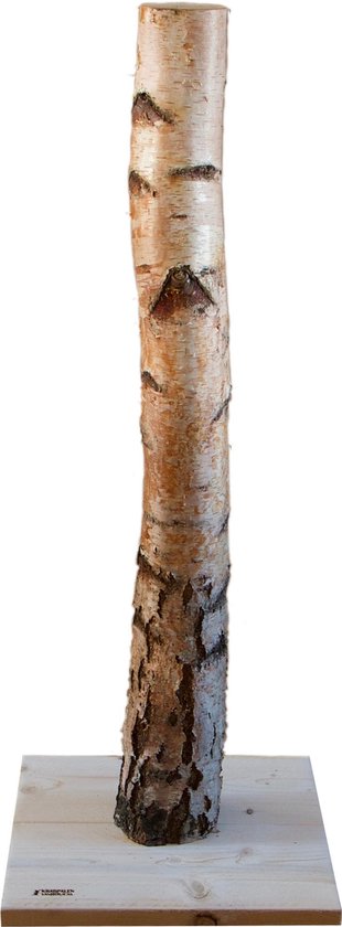Natuurlijke krabpaal van berk en steigerhout 100cm | bol.com