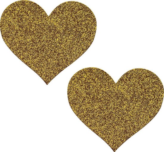 Banoch - Nipple Sticker Sparkle Heart - Tepel Plakker - Hart Goud - Tepelsticker