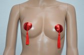 Rode Hartvormige Tepelstickers Tepel PlakkerTepelkwastjes Nipple Sticker