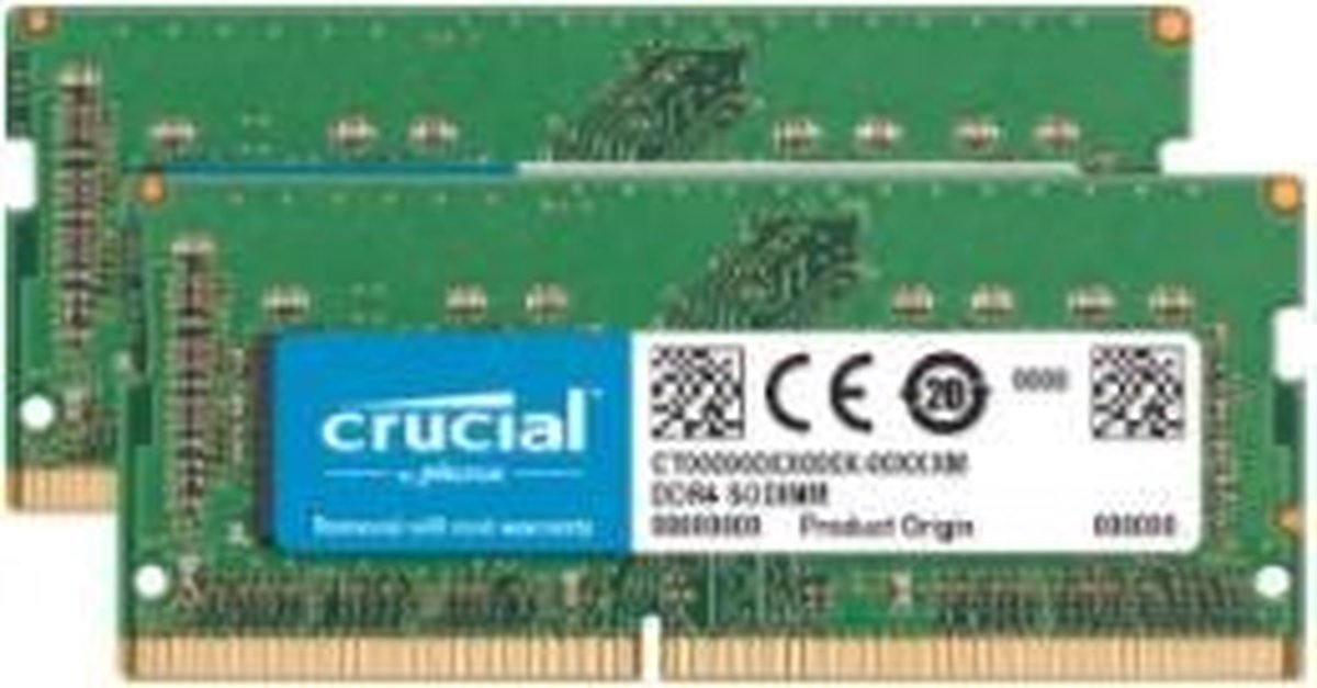 Crucial 32GB DDR4-2400 geheugenmodule 2 x 16 GB SO-DIMM | bol