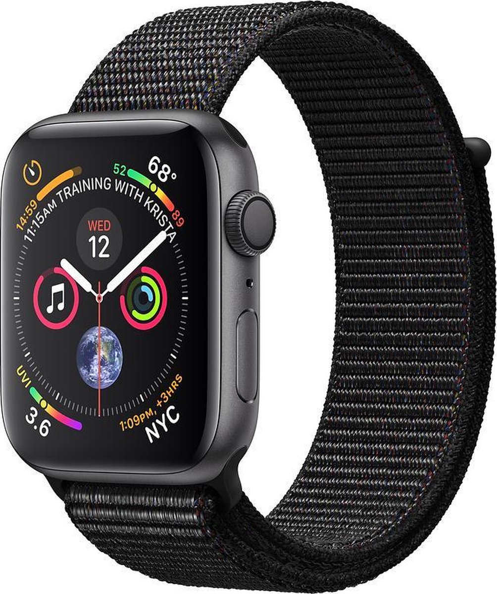 Apple Watch Series 4 GPS Cell 44mm Grey Alu Black Loop | bol.com