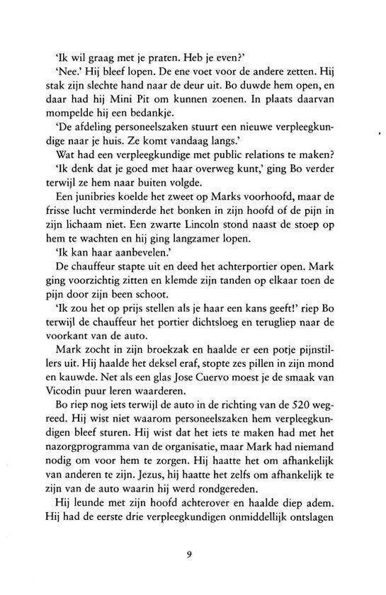 Pagina met tekst, Nederlandse roman.