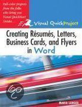 Creating Resumes, Letters, Business Cards, and Flyers in Word