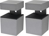 DURALINE Plankdrager clip Cube mat zilver 2 stuks