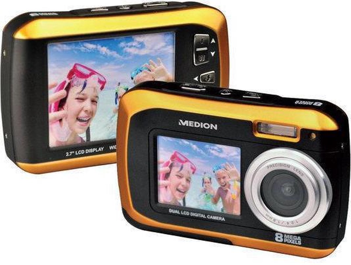 Medion S42002 8MP dual screen digitale onderwater camera | bol.com