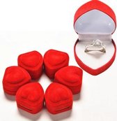 Ringdoosje rode hart luxe - geschenkdoos ring -Ringdoosje huwelijk luxe - geschenkdoosje - trouwring doosje luxe - huwelijk doosje luxe
