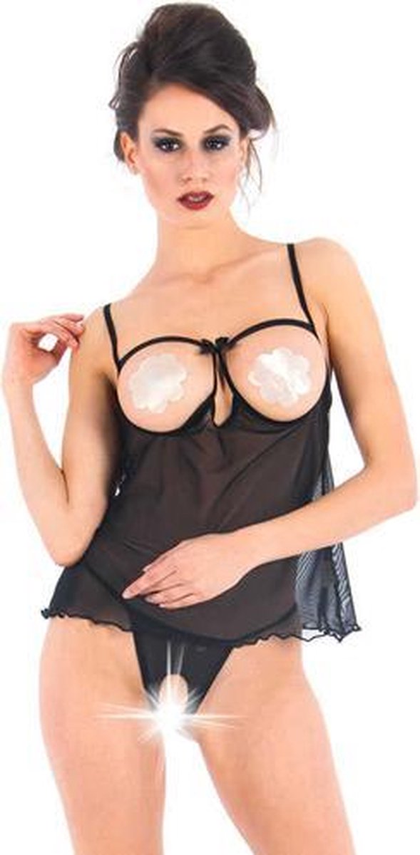 Goedkoopste Vixson Korte Babydoll Met Open Cups