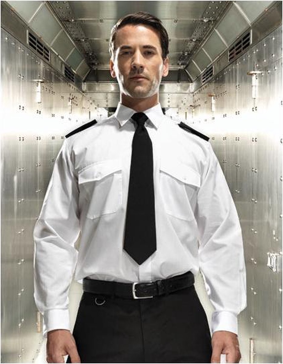 Ritmisch onderdak Alstublieft Piloten overhemd lange mouw - Kostuum - Maat L - Wit | bol.com