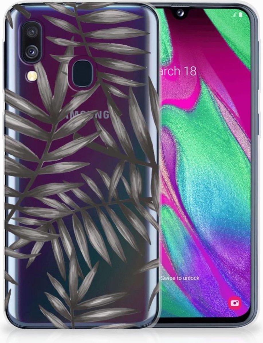 Samsung Galaxy A40 TPU Case Leaves Grey