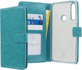 Huawei P Smart Z Bookcase hoesje - CaseBoutique - Effen Turquoise - Kunstleer