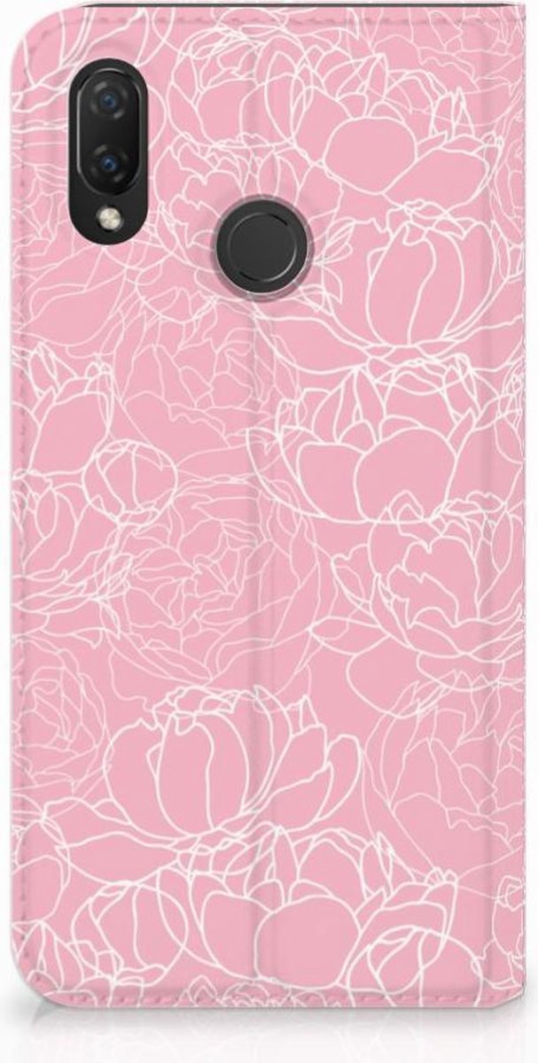 Huawei P Smart Plus Smart Cover White Flowers