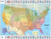 USA Political - Michelin rolled & tubed wall map Encapsulated