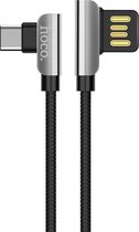 Premium  USB-C Oplaadkabel - 1.2 meter - Stevig Tweezijdig USB Kabel Type-C - Zwart - Hoco U42