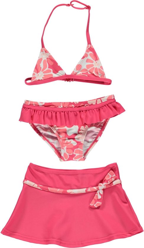 zwemkleding Bikini met rokje roze gebloemd - Maat | bol.com