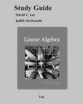 Studiegids voor Lineaire Algebra en haar toepassingen, met een afbeelding van de voorkant van het boek.
