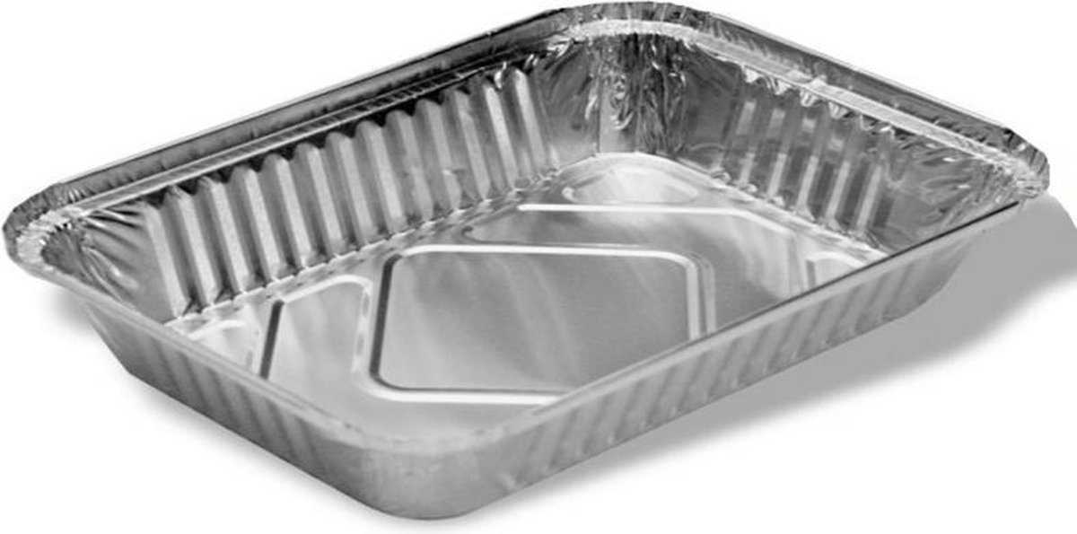 Aluminium rechthoekige voedsel containers, 3500 ml - verpakking van 5 containers