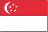Vlag Singapore 90 x 150 cm feestartikelen - Singapore landen thema supporter/fan decoratie artikelen