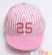 Baby petje - Kinder pet - Baby kleding - New York Baseball - 42 - 52 cm / 0,5 - 3 jaar - roze