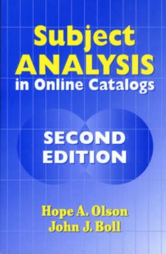 Subject Analysis in Online Catalogs, 2nd Edition - cover