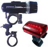Fietslamp Set / Fietsverlichting Set - Power Beam Koplamp & Achterlicht - LED - Waterdicht / waterproof