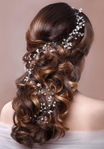 Haarband bruidsmode gala zilverkleurig - 150 cm
