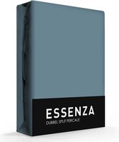 Essenza Dubbele Split Hoeslaken Premium Percale Smoke Blue-180 x 200 cm