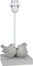 Lampenvoet Tafellamp 14*13*30 cm E27/max 1*60W Grijs Kunststof Vierkant Vogels Lampvoet