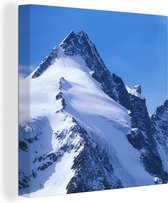 Canvas Schilderij De Oostenrijkse Grossglockner met bergen in Europa - 50x50 cm - Wanddecoratie