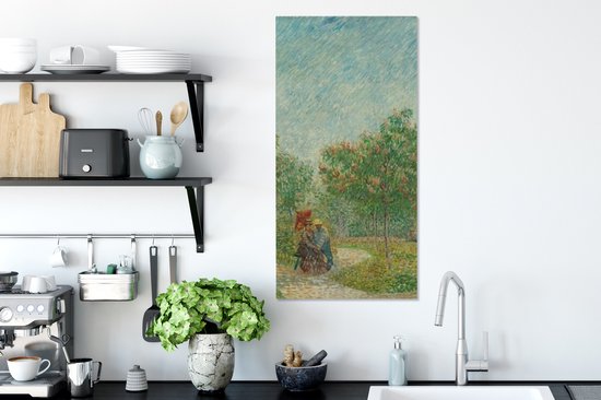 Tableau sur toile Jardin avec les amoureux - Vincent van Gogh - 40x80 cm - Décoration murale