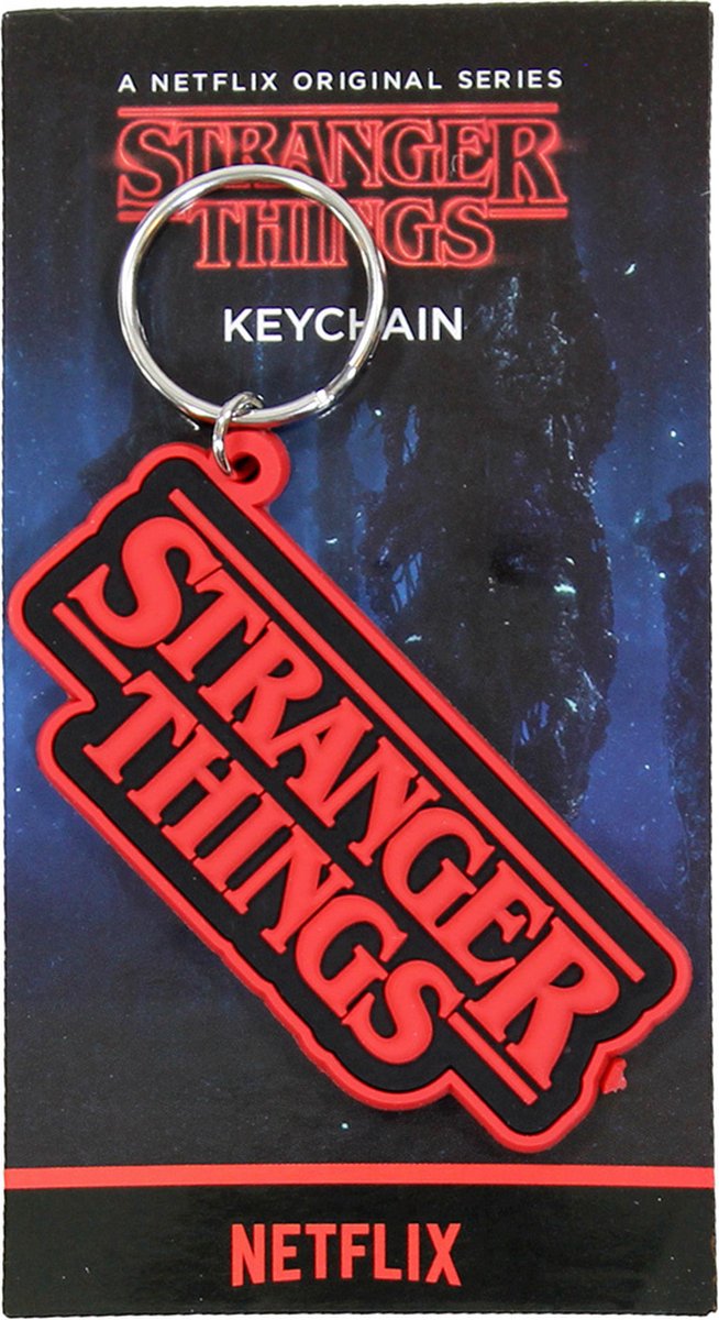 Sleutelhanger - Stranger Things: Logo - rubber - metalen ring