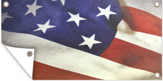 Tuinposter Klassieke vlag Verenigde Staten - 60x30 cm - Tuindoek - Buitenposter