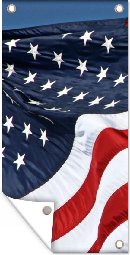 Décoration Murale Extérieure Drapeau Des États-Unis - 80x160 Cm - Toile