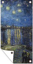 Wanddecoratie buiten Sterrennacht boven de Orsay Parijs - Vincent Van Gogh - 80x160 cm - Tuindoek - Buitenposter