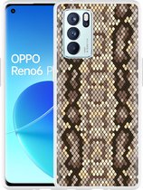 Oppo Reno6 Pro 5G Hoesje Snakeskin Pattern - Designed by Cazy