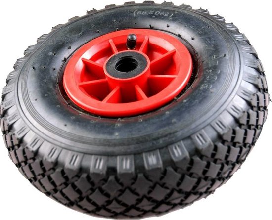 Steekwagenwiel 3.00-4 - luchtband - 125 kg - 20 mm asgat/naafdiameter - inclusief rollager van Merkloos	 — afbeelding 4
