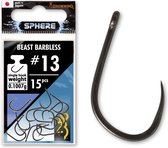 Browning Sphere Beast Barbless-Eyed Black Nickel (15 pcs) - Maat : Haak 13