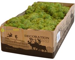 Decoratie Mos, Rendiermos medium groen 500 gram