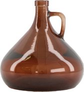 - vaas gerecycleerd glas ø17.5x18cm - brown - 175x18x