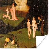 Poster Haywain left wing of the triptych - schilderij van Jheronimus Bosch - 100x100 cm XXL