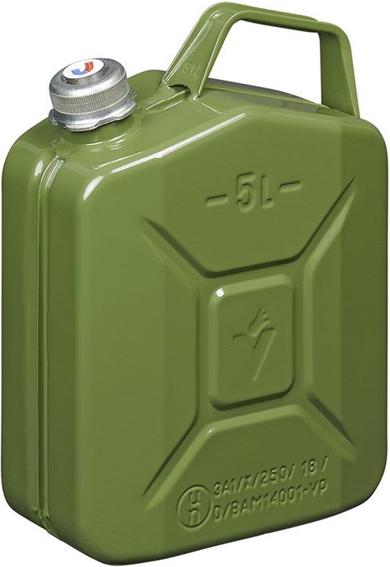 Bidon (jerricane) Métallique Vert Pour Essence - Marque Silverline, 20L, Neuf Sous Emballage, Outil Pro