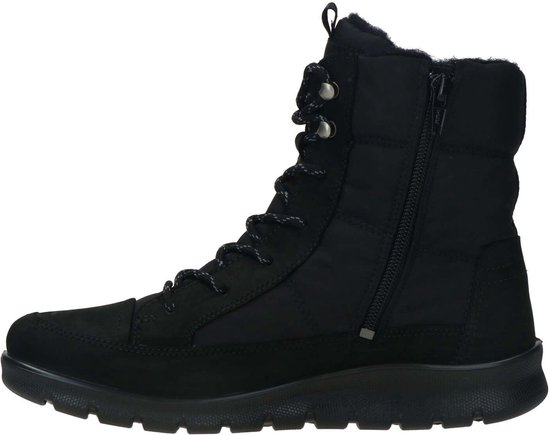 ECCO Babett dames veterboot - Zwart - Maat 38 | bol.com