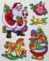 Peha Raamstickers Merry Kerstman 38 X 30 Cm Rood/groen 5-delig