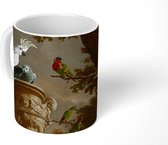 Mok - De menagerie - Schilderij van Melchior d'Hondecoeter - 350 ML - Beker