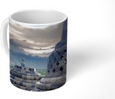 Mok - Donkere wolken boven de Borobudur tempel - 350 ML - Beker