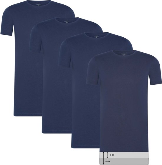 Cappuccino Italia - Heren Tee SS 4-Pack T-shirts - Blauw - Maat M