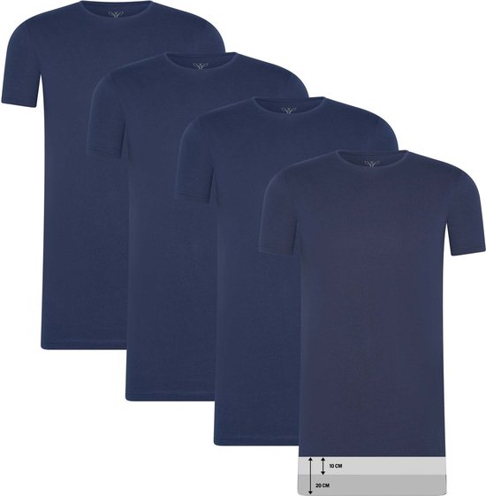 Cappuccino Italia - Heren Tee SS 4-Pack T-shirts - Blauw - Maat 3XL