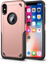 Mobiq Extra Beschermend Armor Hoesje iPhone XS Max - Schokbestendig beschermhoesje iPhone XS Max 6.5 - Stootvast met TPU en Polycarbonaat - Backcover case met hard back voor Apple